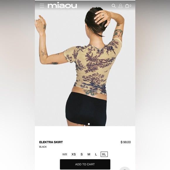 MIAOU ELEKTRA SKIRT BLACK - XL - Picture 7 of 8